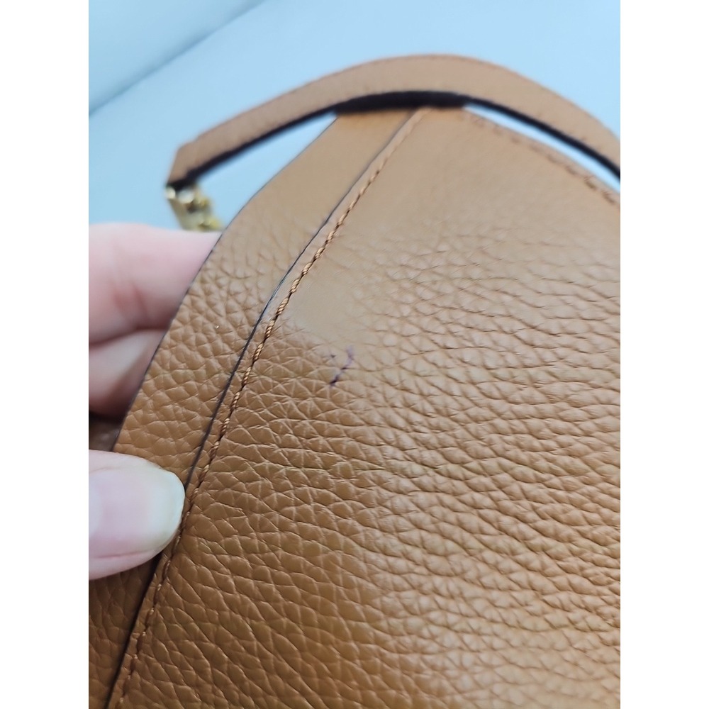 Michael Kors Women's Genuine Leather Tan Gold Chain Hobo Bag W/ Garment Bag - Picture 9 of 9
